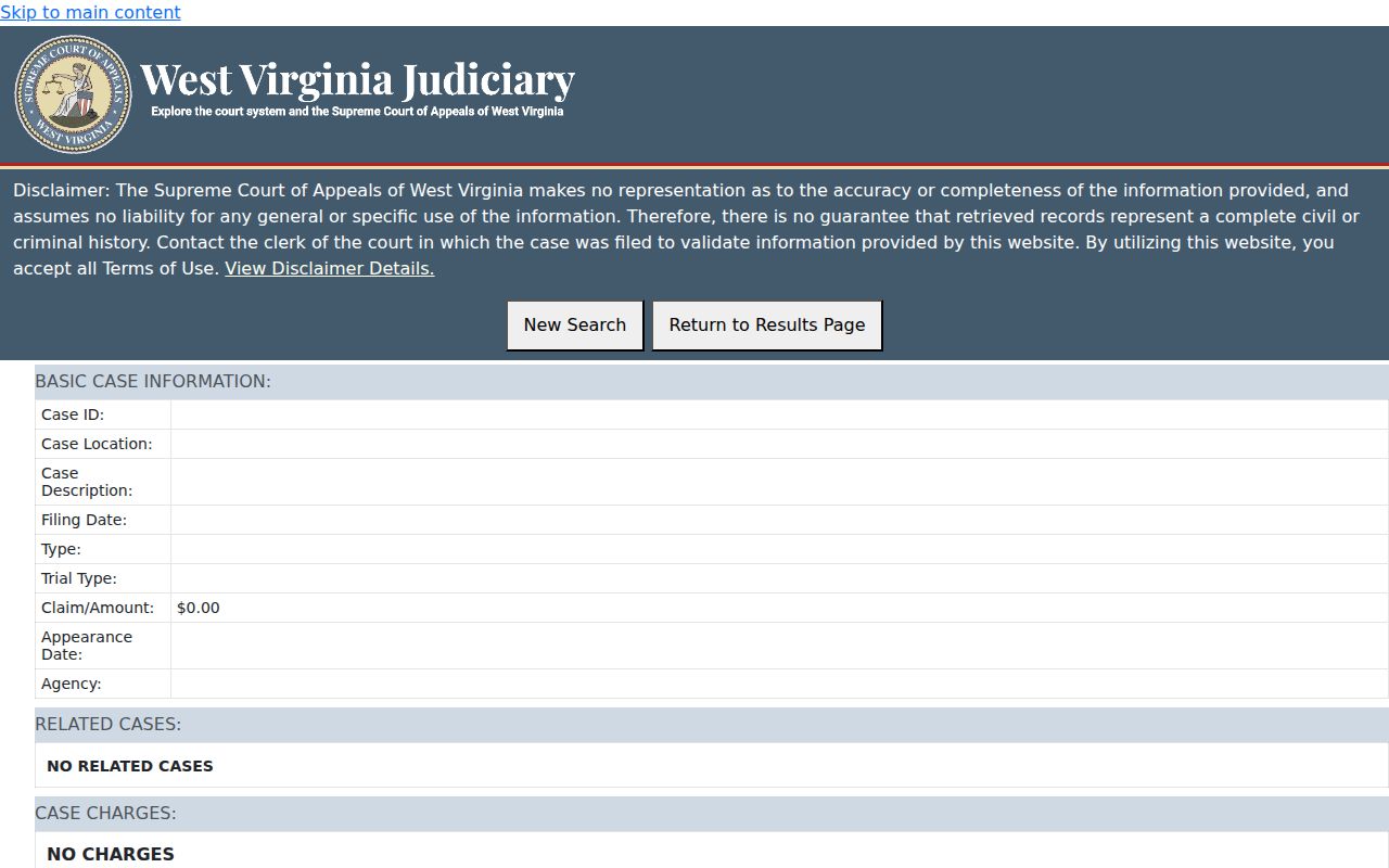 Fayette County case lookup sample record inventory