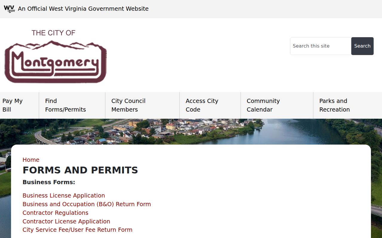 Montgomery forms page without a civil docket search